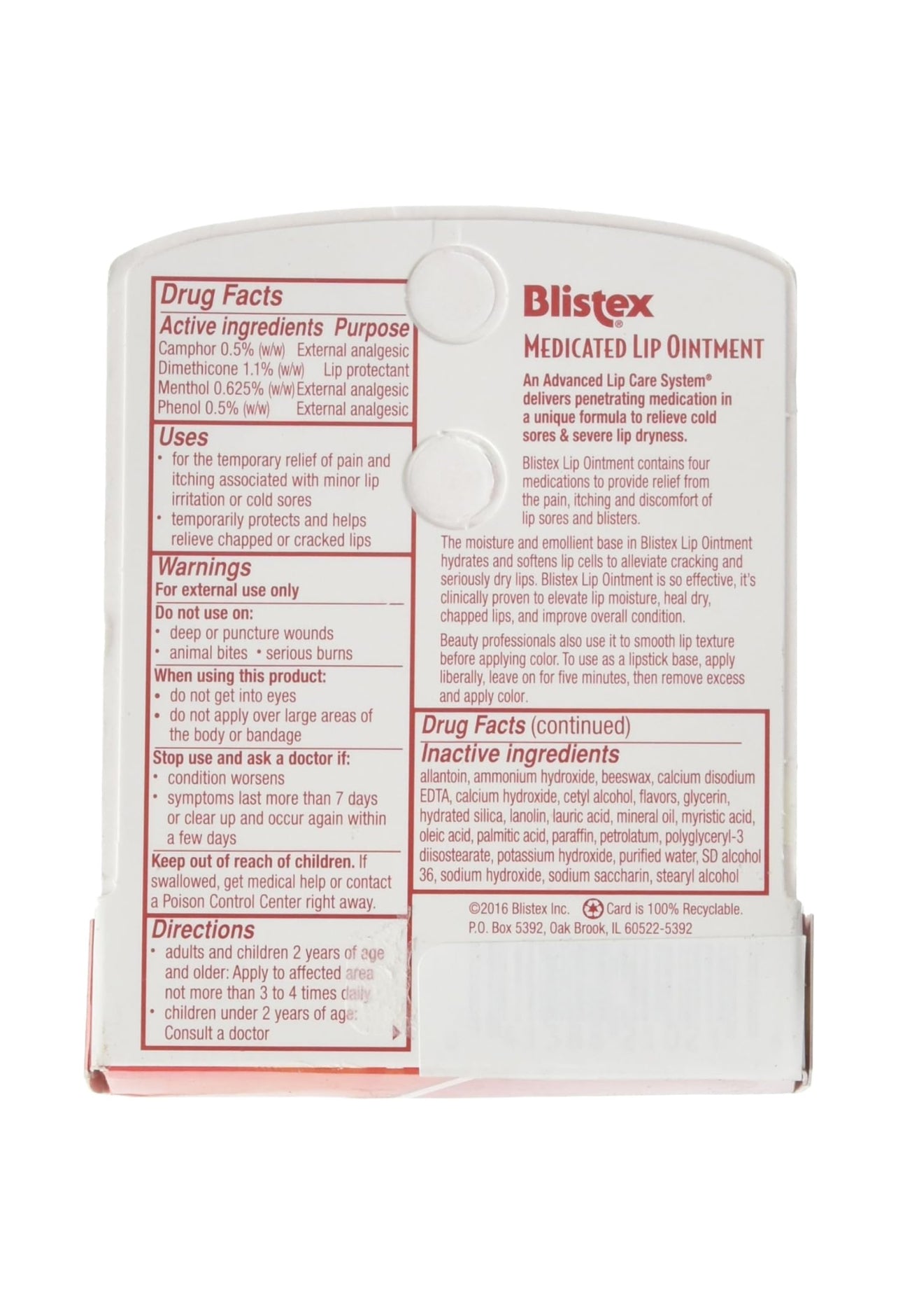 Blistex Medicated Lip Ointment, 0.21 Ounce Tube