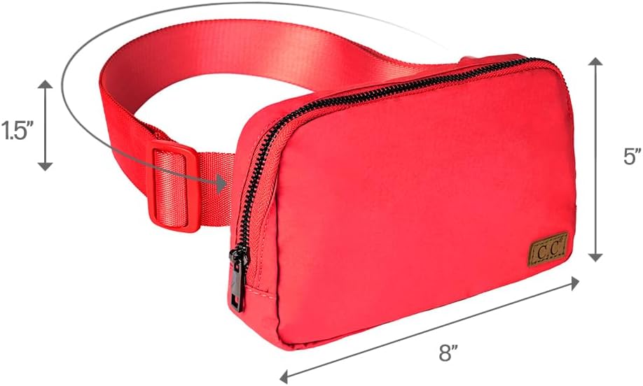 C.C. Basic Belt Bag Fanny Pack with Adjustable Strap, Multiple Colors