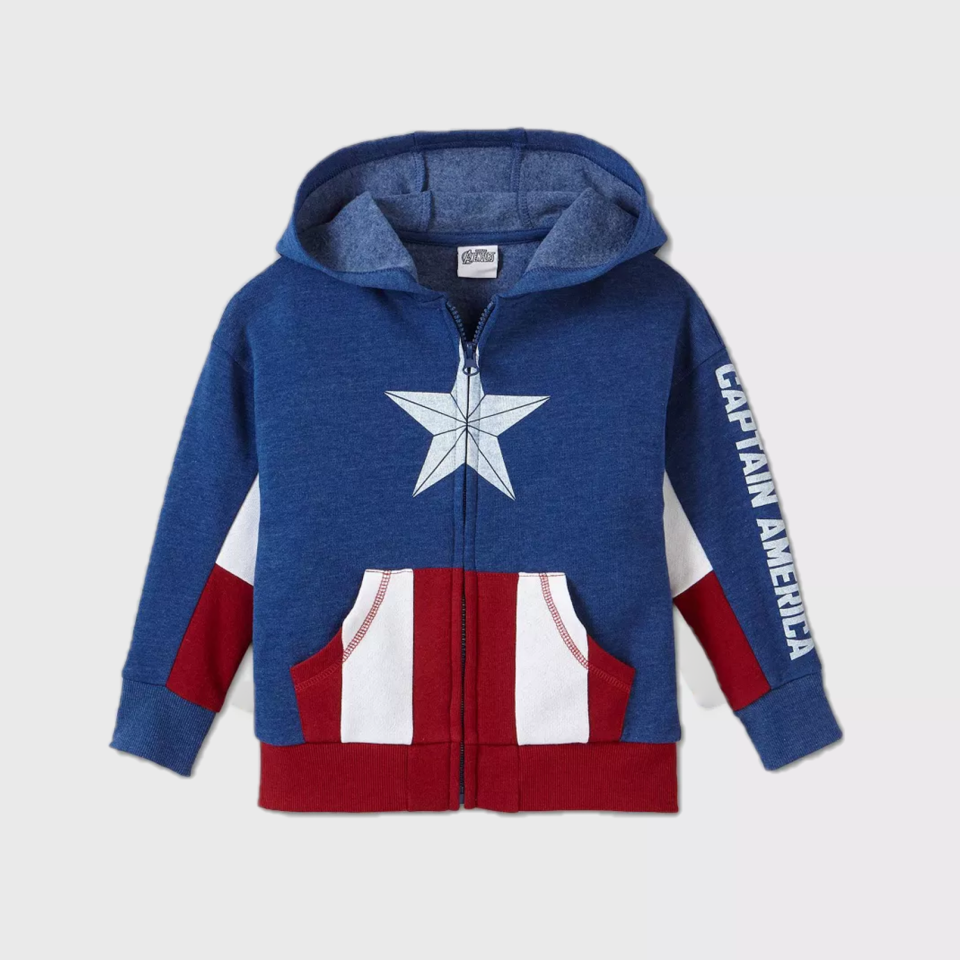 Toddler Boys' Captain America Hooded Sweatshirt