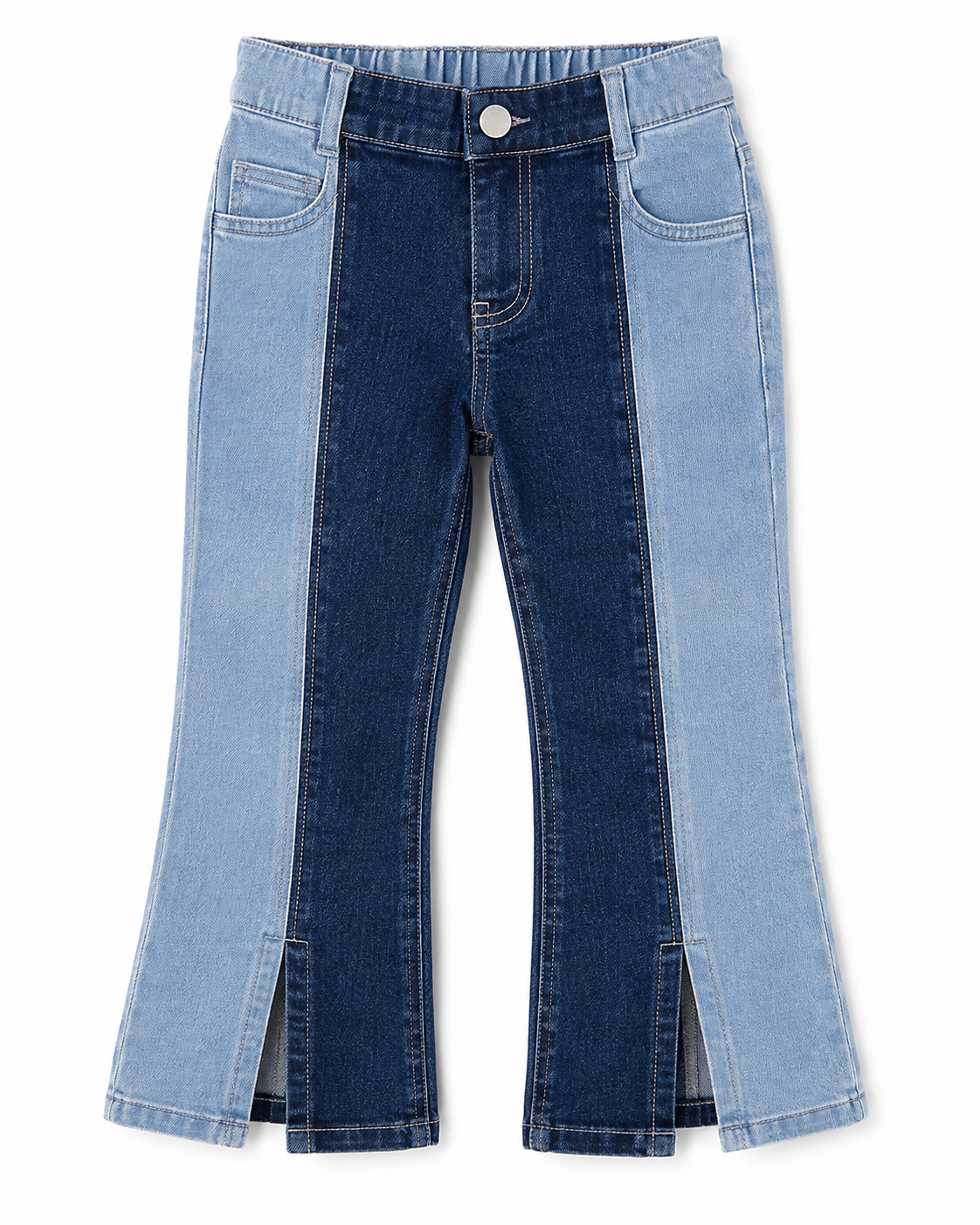 Bailey’s Blossoms Sophie Two-Tone Denim Bell Bottoms