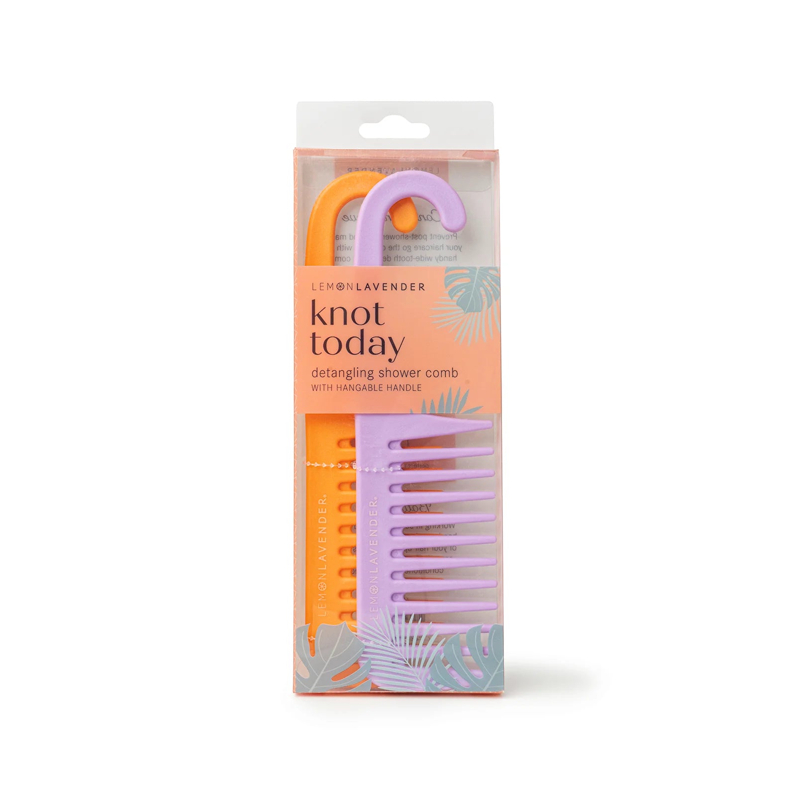 Lemon Lavender® Knot Today Shower Comb Duo - Purple & Orange