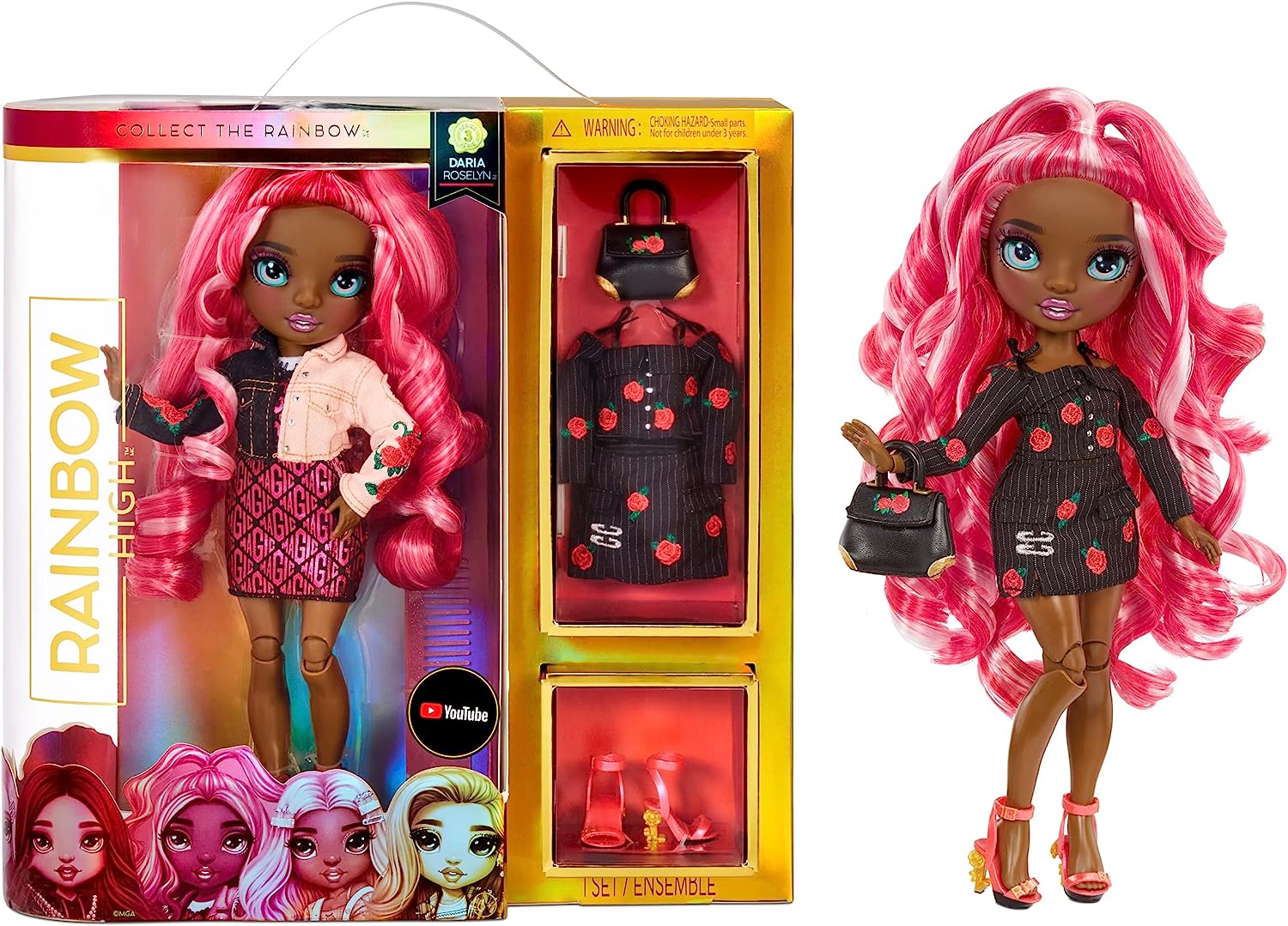 Rainbow High Fashion Doll Daria Roselyn (Rose)