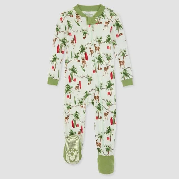 Burt&#39;s Bees Baby Baby Island Holiday Organic Cotton Footed Pajamas