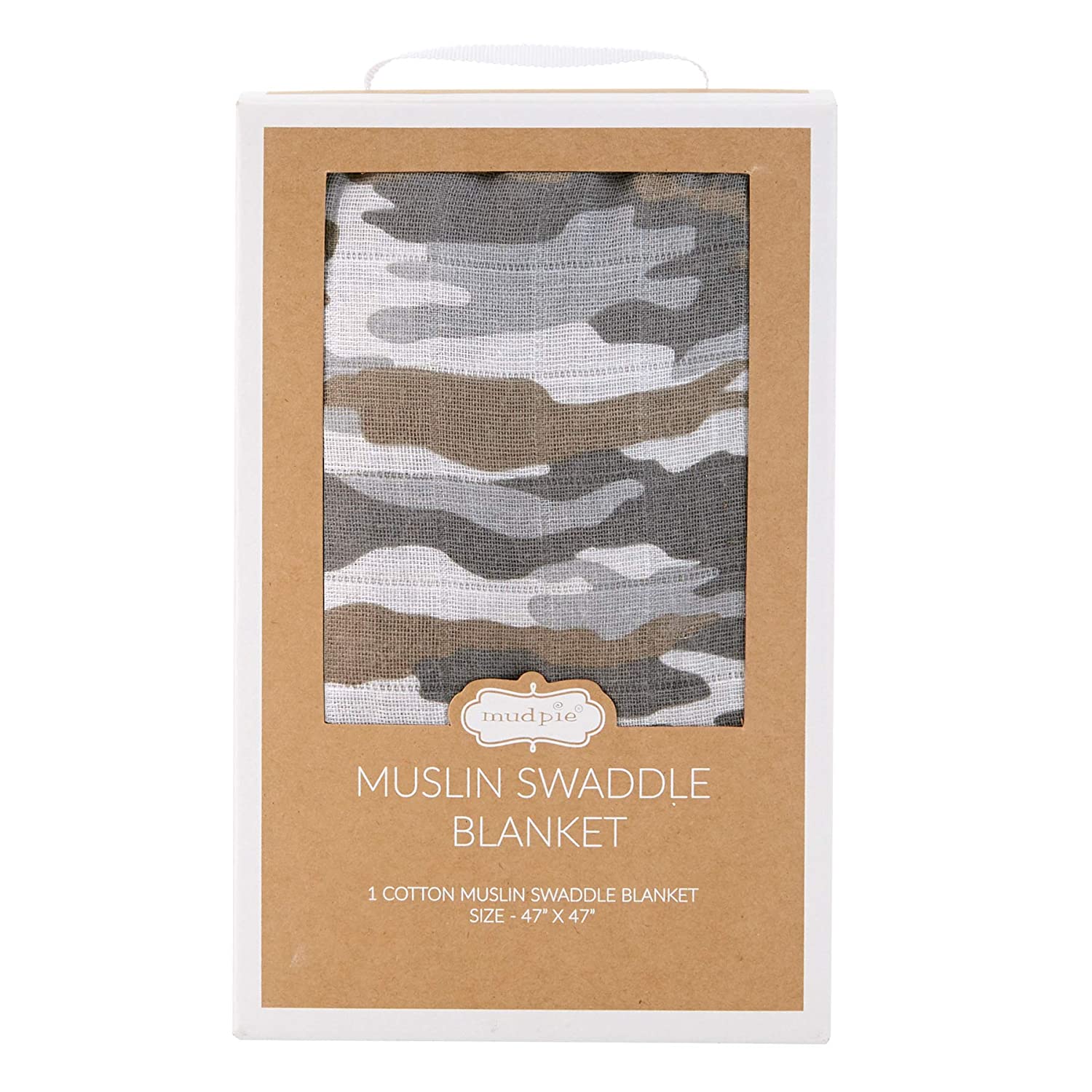 Mud Pie Camouflage Muslin Swaddle Blanket