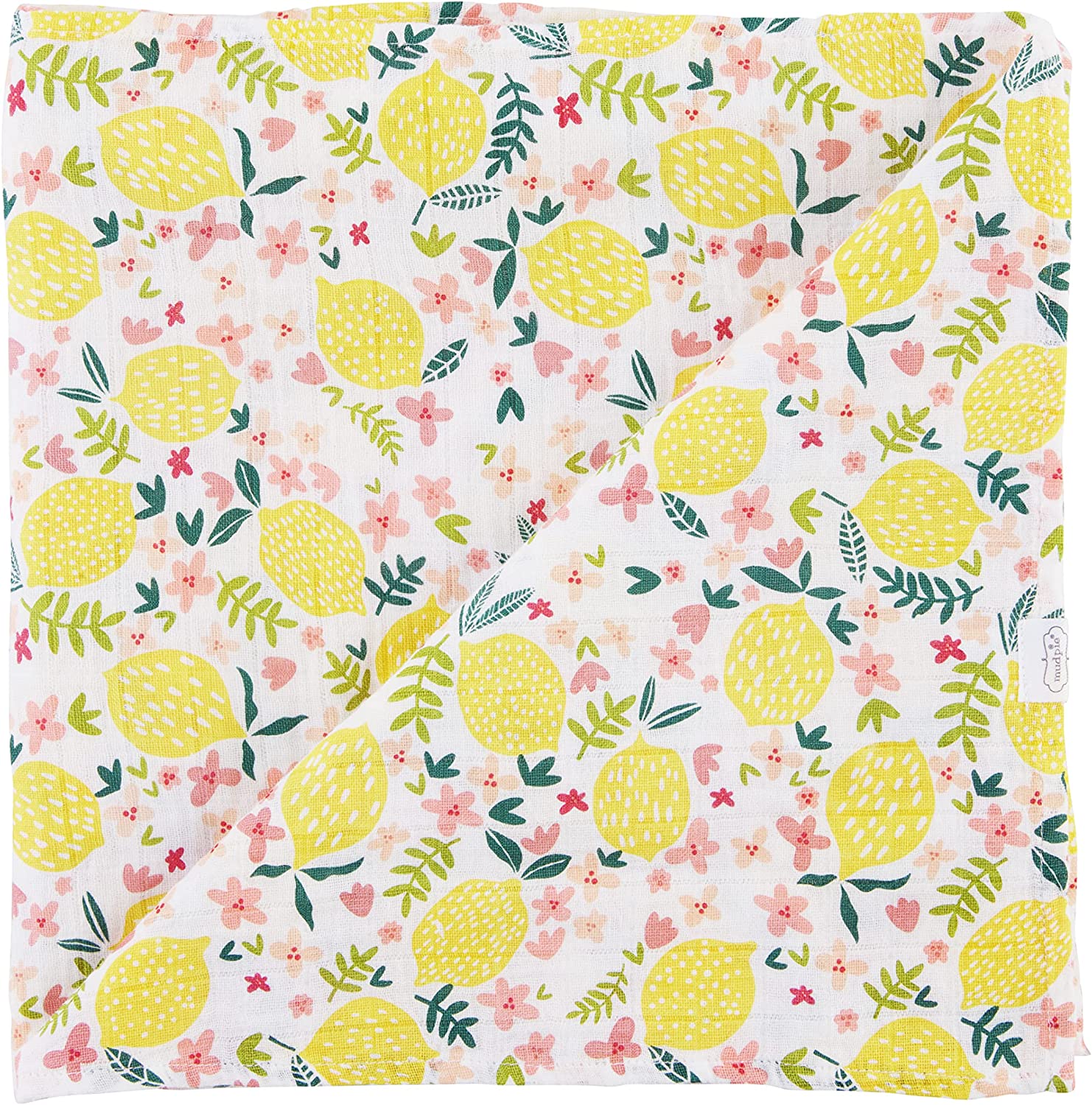 Mud Pie Lemons Muslin Swaddle Blanket
