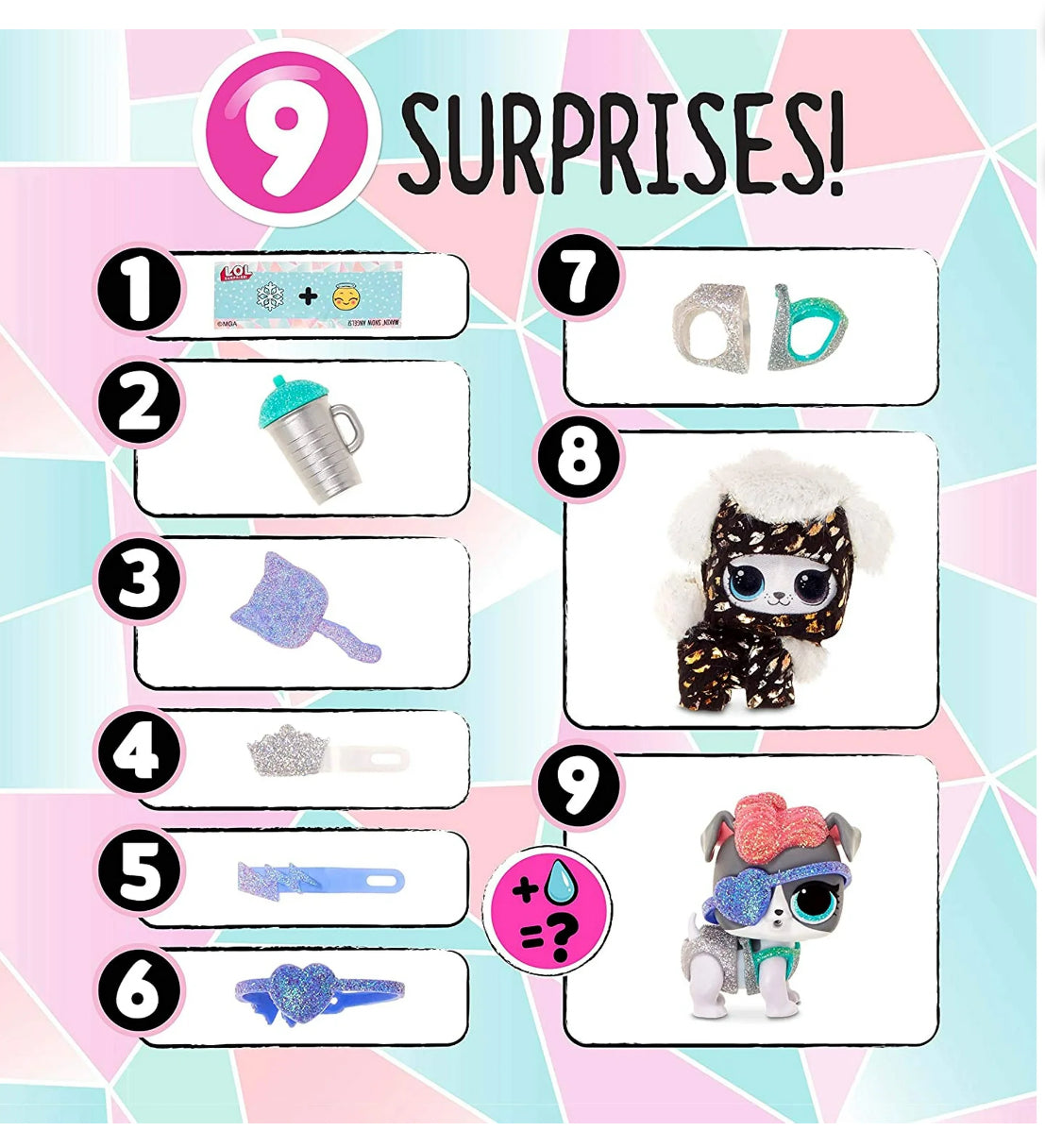 LOL Surprise Fluffy Pets Winter Disco Series with Removable Fur and 9 Surprises