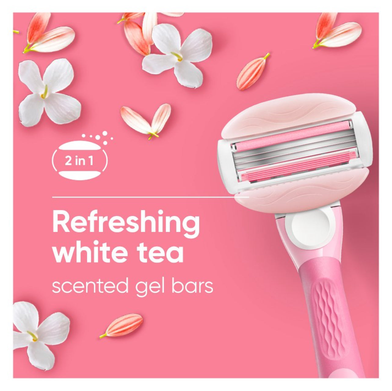 Venus ComfortGlide 3 White Tea Women's Razor Blade Refills, 4 Count