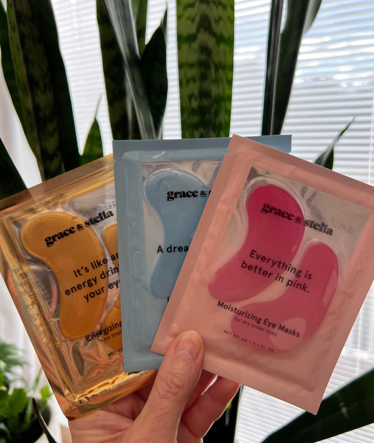 Grace &amp; Stella Under Eye Masks in Gold, Blue or Pink