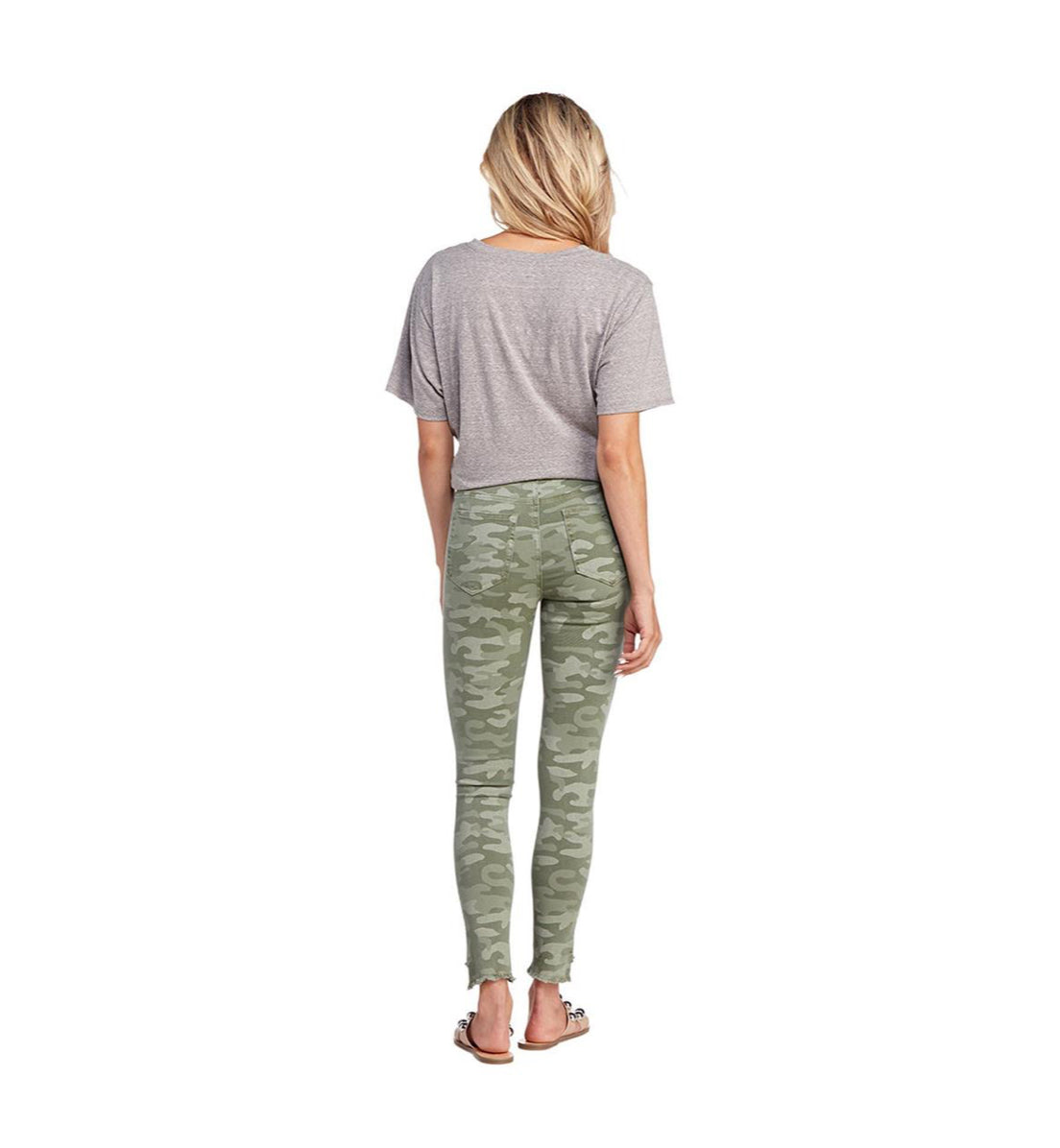 Sage Camo Dax Distressed Jeans