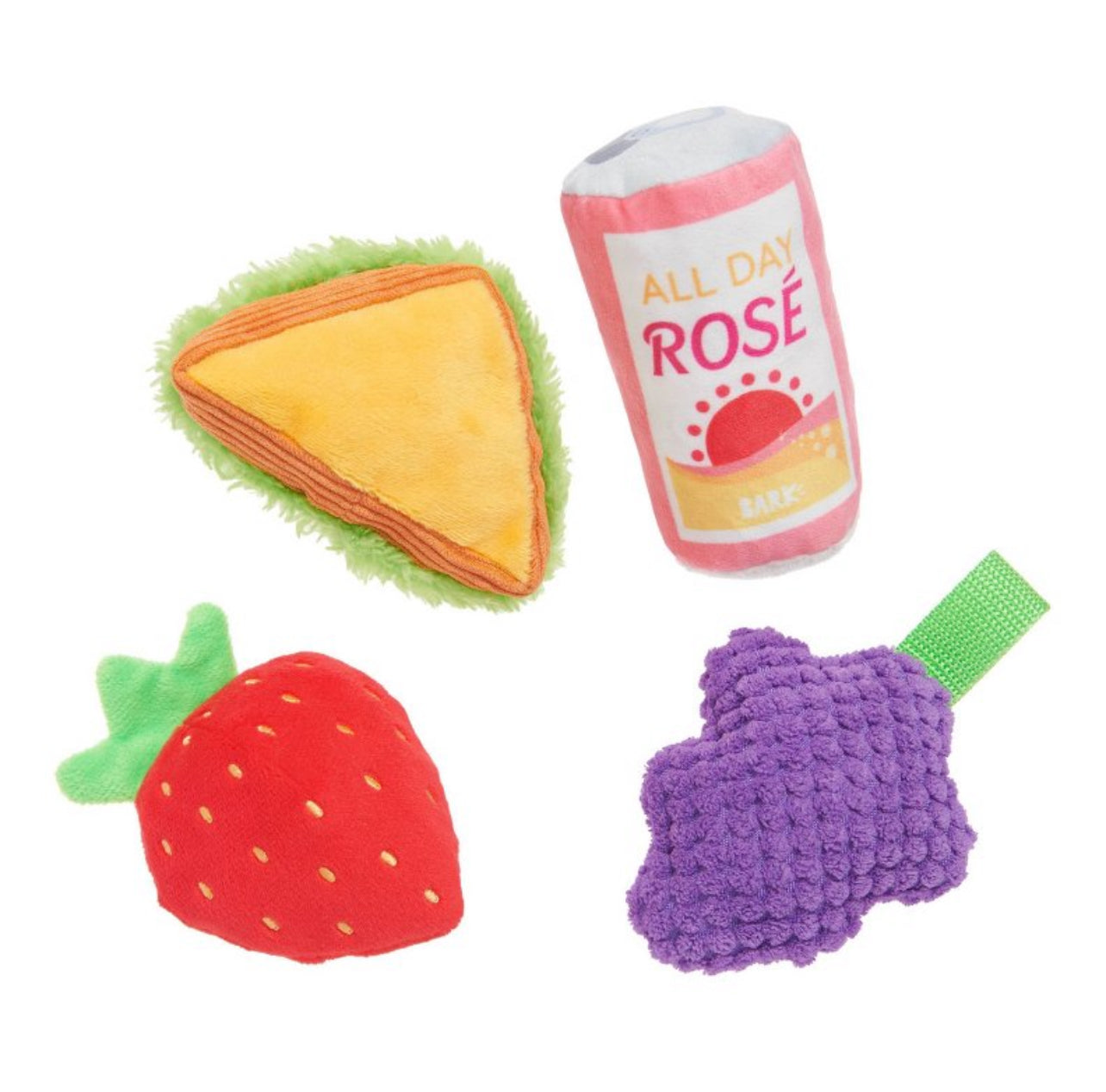 BARK Picnic in the Bark Licknic Pack Dog Plush Toy 4 Pieces