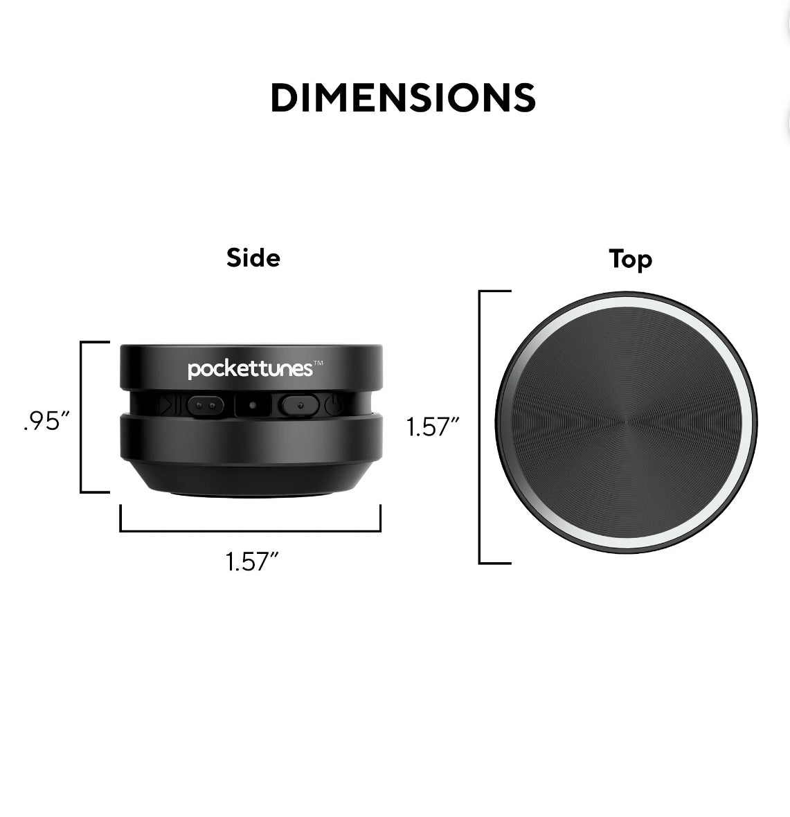 PocketTunes Instant Mini Speakers with Bluetooth Wireless Technology, Pack of 2