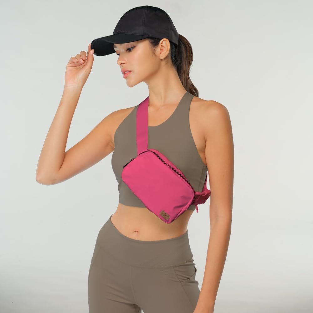 C.C. Basic Belt Bag Fanny Pack with Adjustable Strap, Multiple Colors