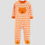Halloween Carter's Baby Orange Stripe Pumpkin Fleece Pajamas One Piece