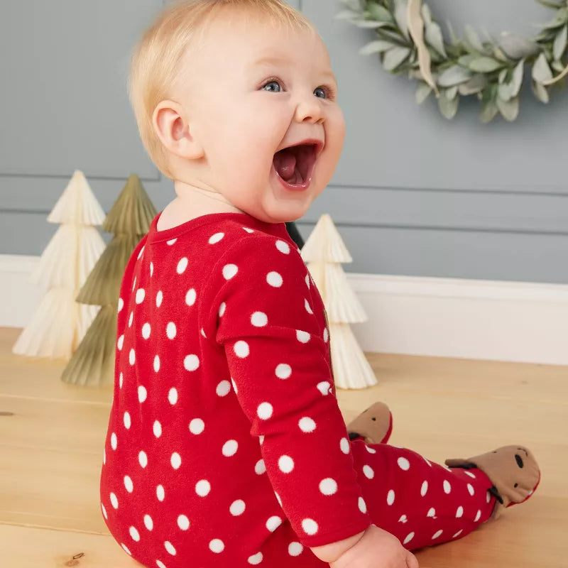 Carter's Baby Girls' Sleep & Play Christmas Footed Pajama