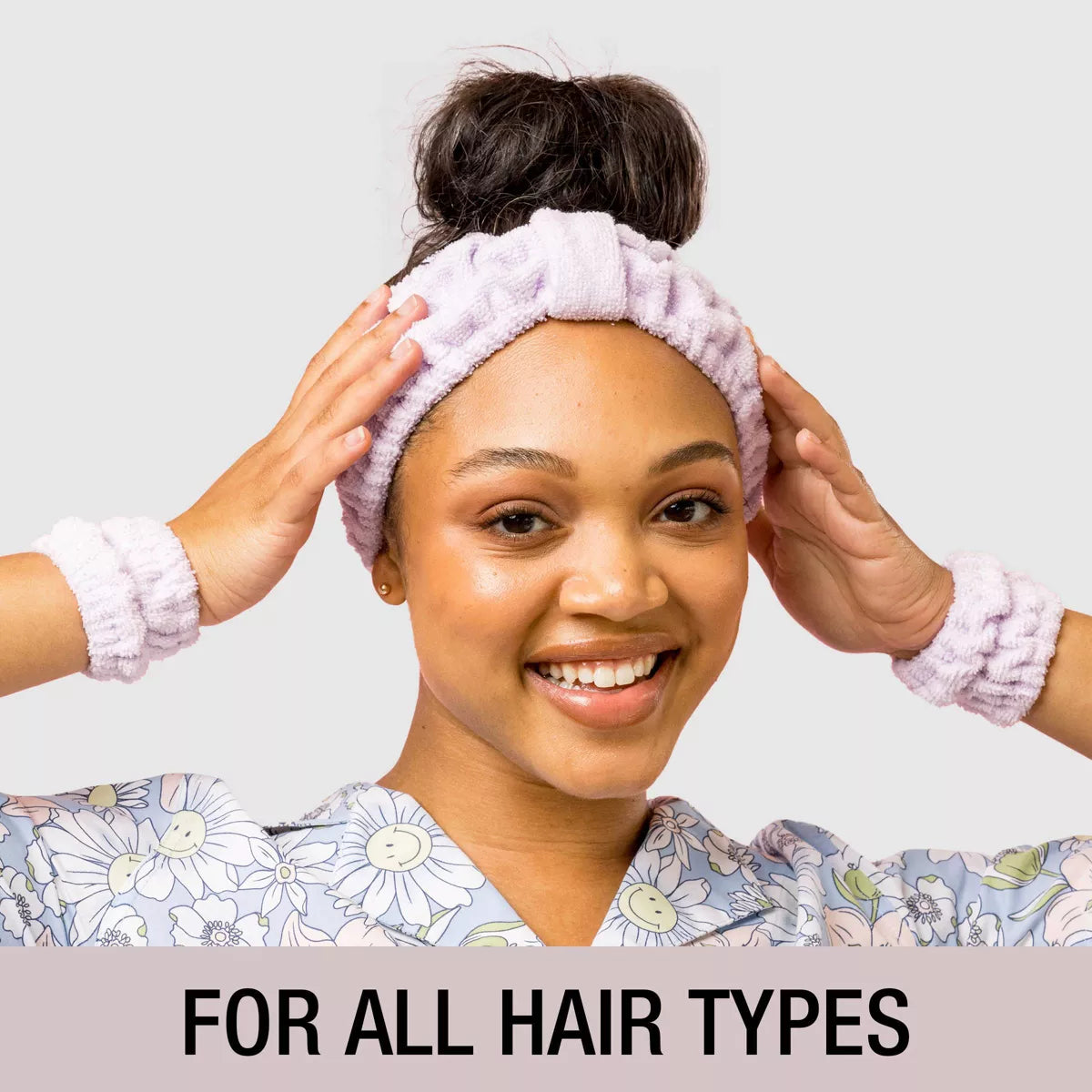 Conair 3 Piece Spa Headwrap with Wrist Band Set