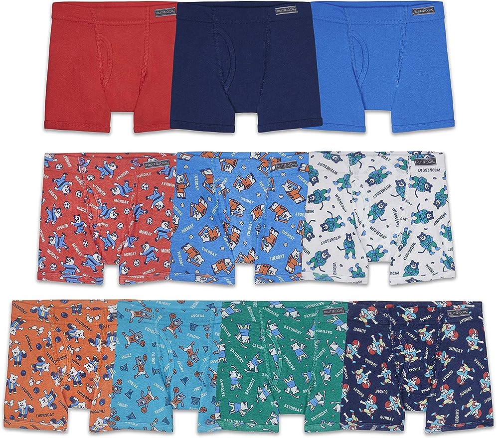Fruit of the Loom Boys&#39; Tag Free 3-Pack Boxer Briefs - Assorted Prints/Colors