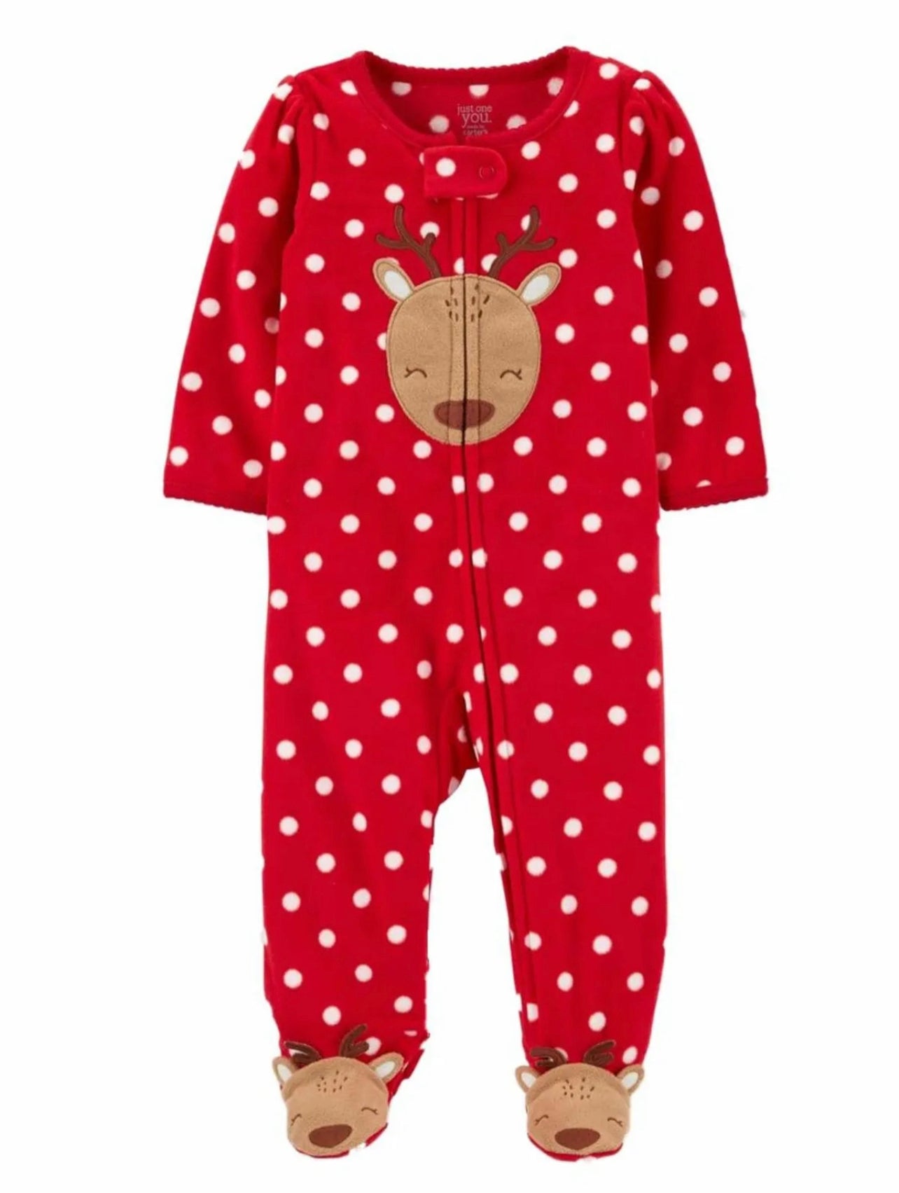 Carter's Baby Girls' Sleep & Play Christmas Footed Pajama