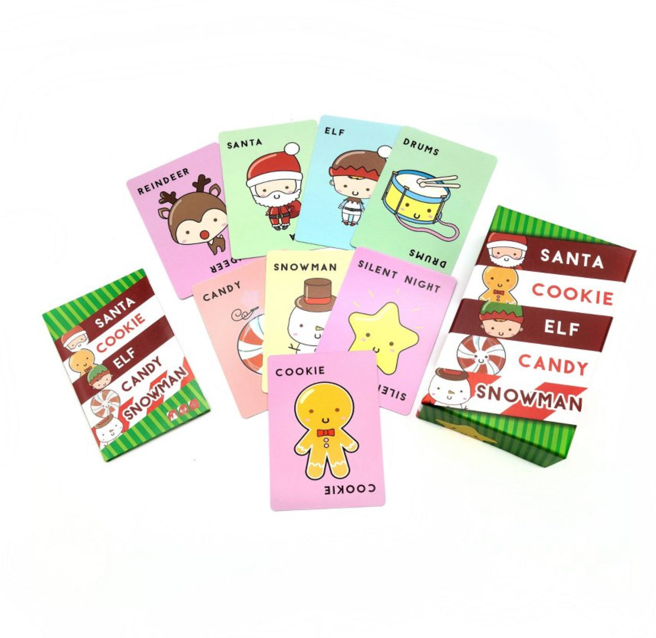 Santa Cookie Elf Candy Snowman Card Game