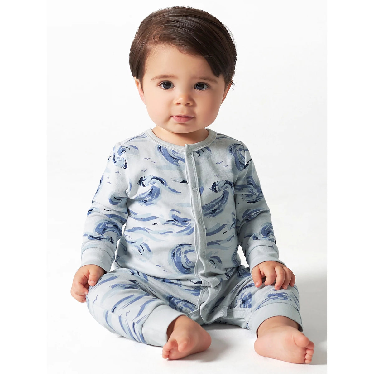 Modern Moments by Gerber Baby Boy Coveralls Blue Wave