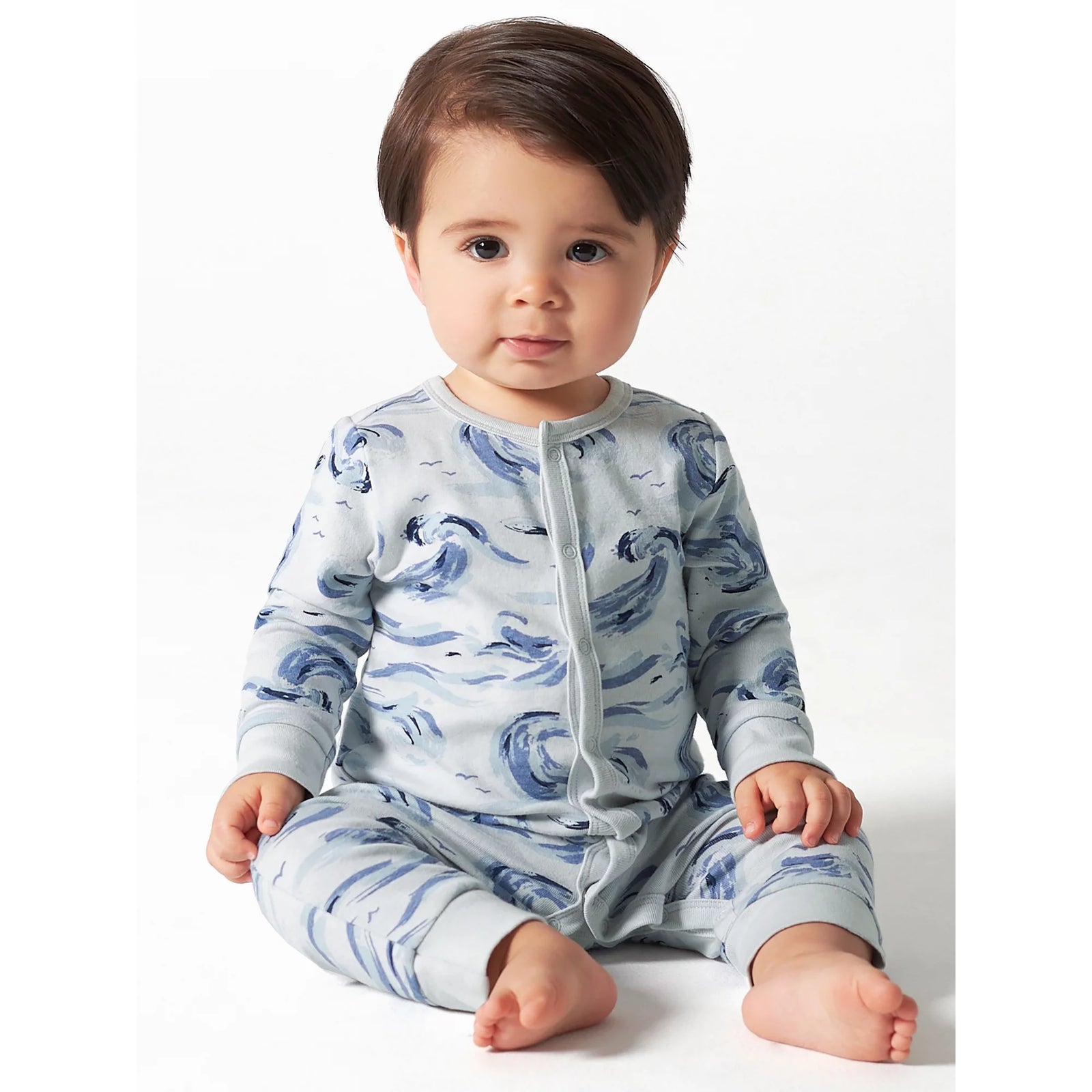 Modern Moments by Gerber Baby Boy Coveralls Blue Wave