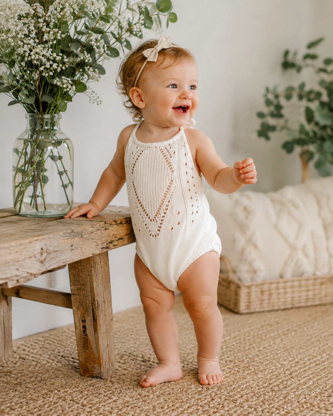 Bailey’s Blossoms Drake Crochet Halter Romper