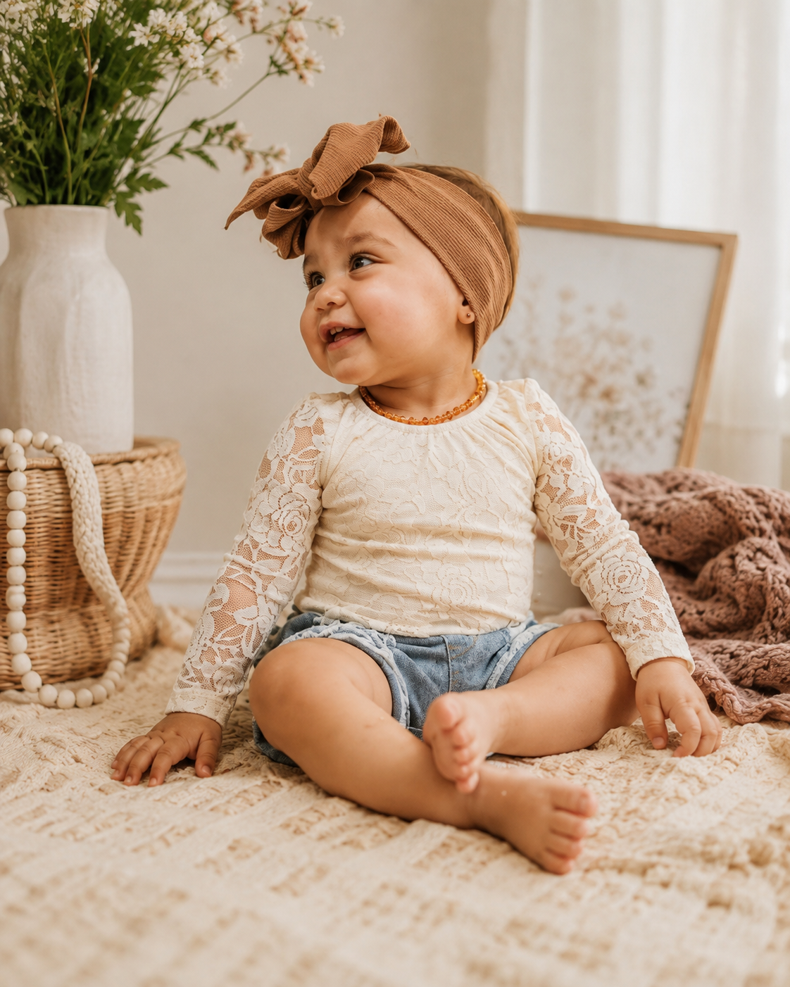 Bailey’s Blossoms Lana Lace Leotard – Cream Meringue