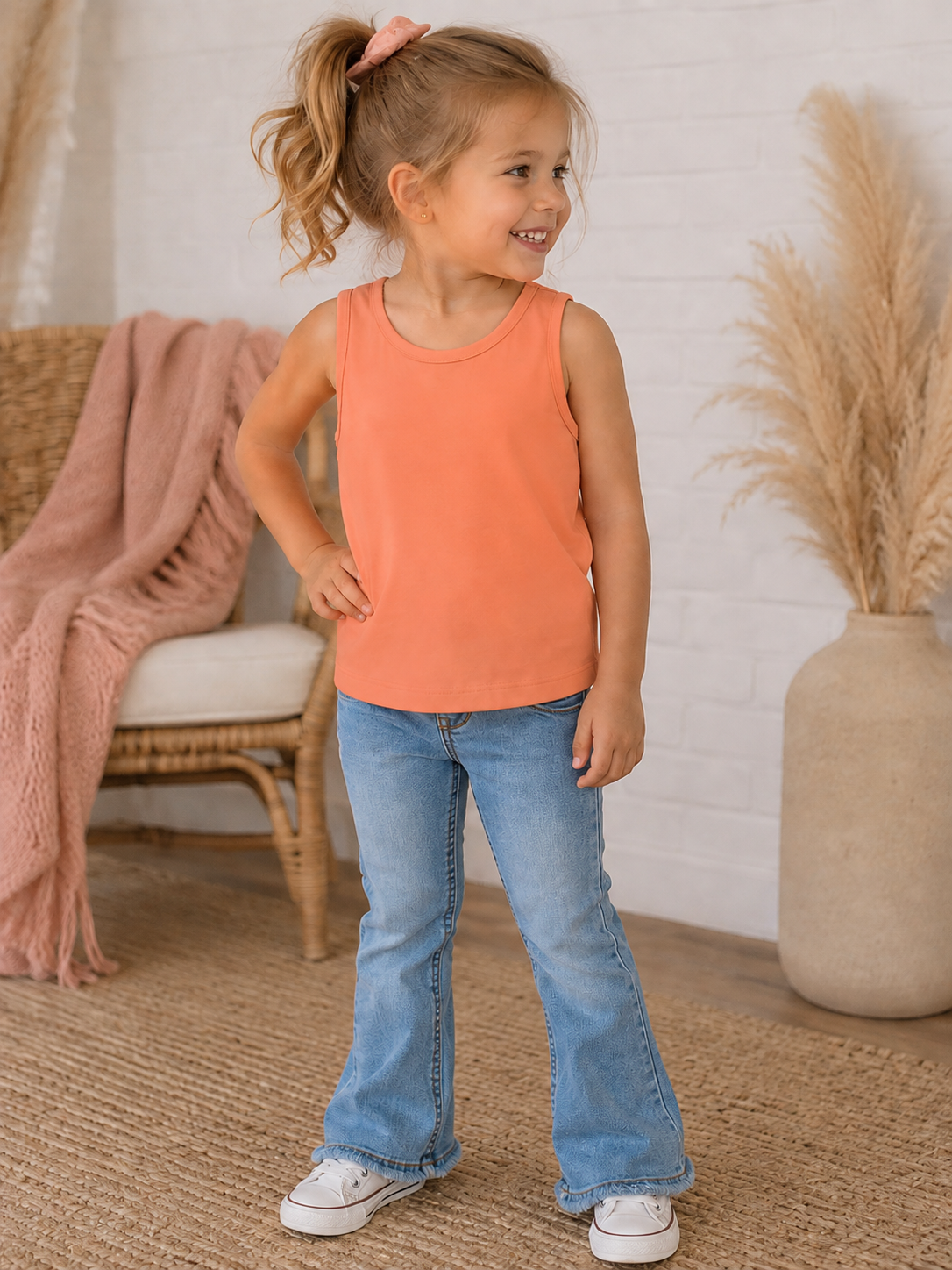 Bailey’s Blossoms Tank Top – Orange