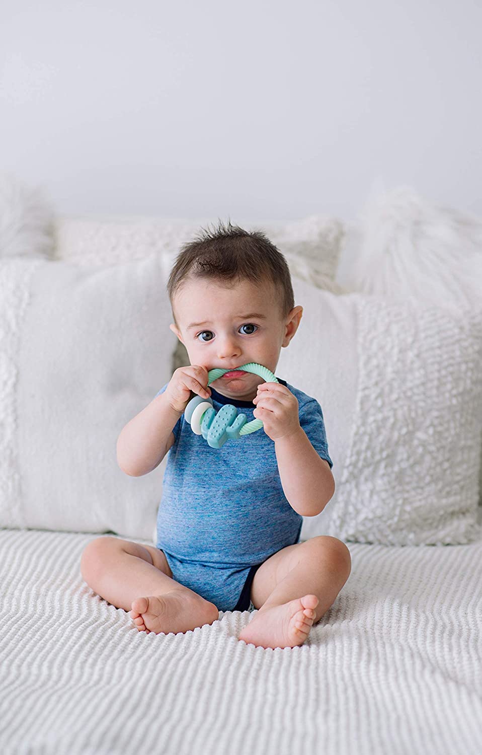 Itzy Ritzy Silicone Teether Ritzy Rattle - Catcus