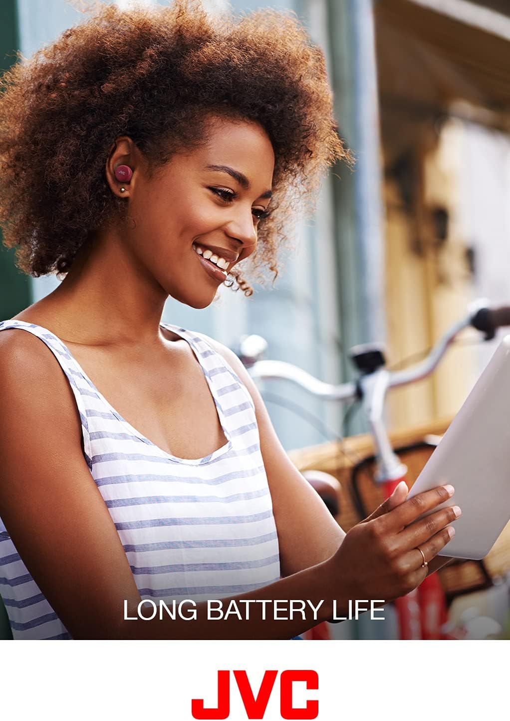 JVC Gumy Mini True Wireless Earbuds, Olive Black