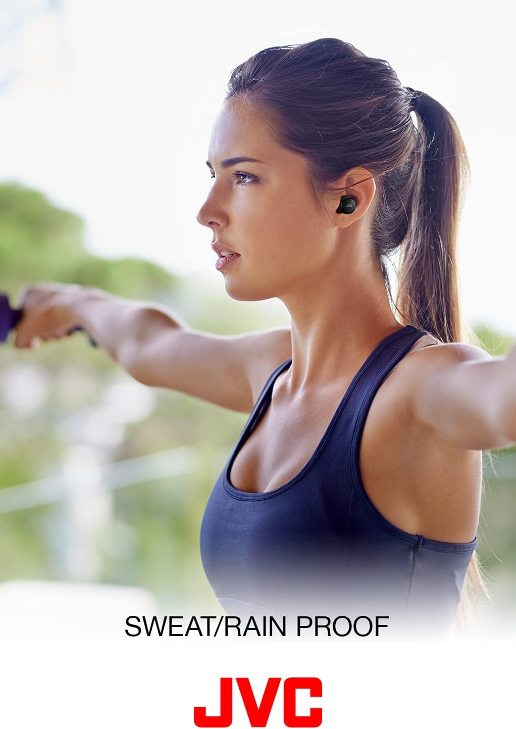 JVC Gumy Mini True Wireless Earbuds, Olive Black