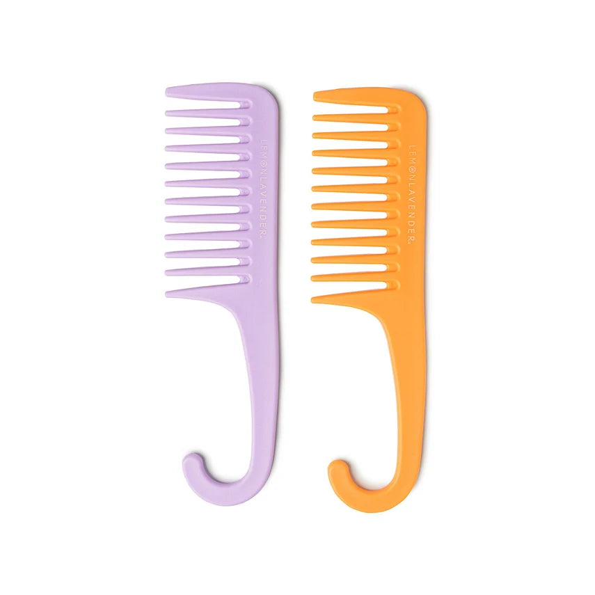 Lemon Lavender® Knot Today Shower Comb Duo - Purple & Orange