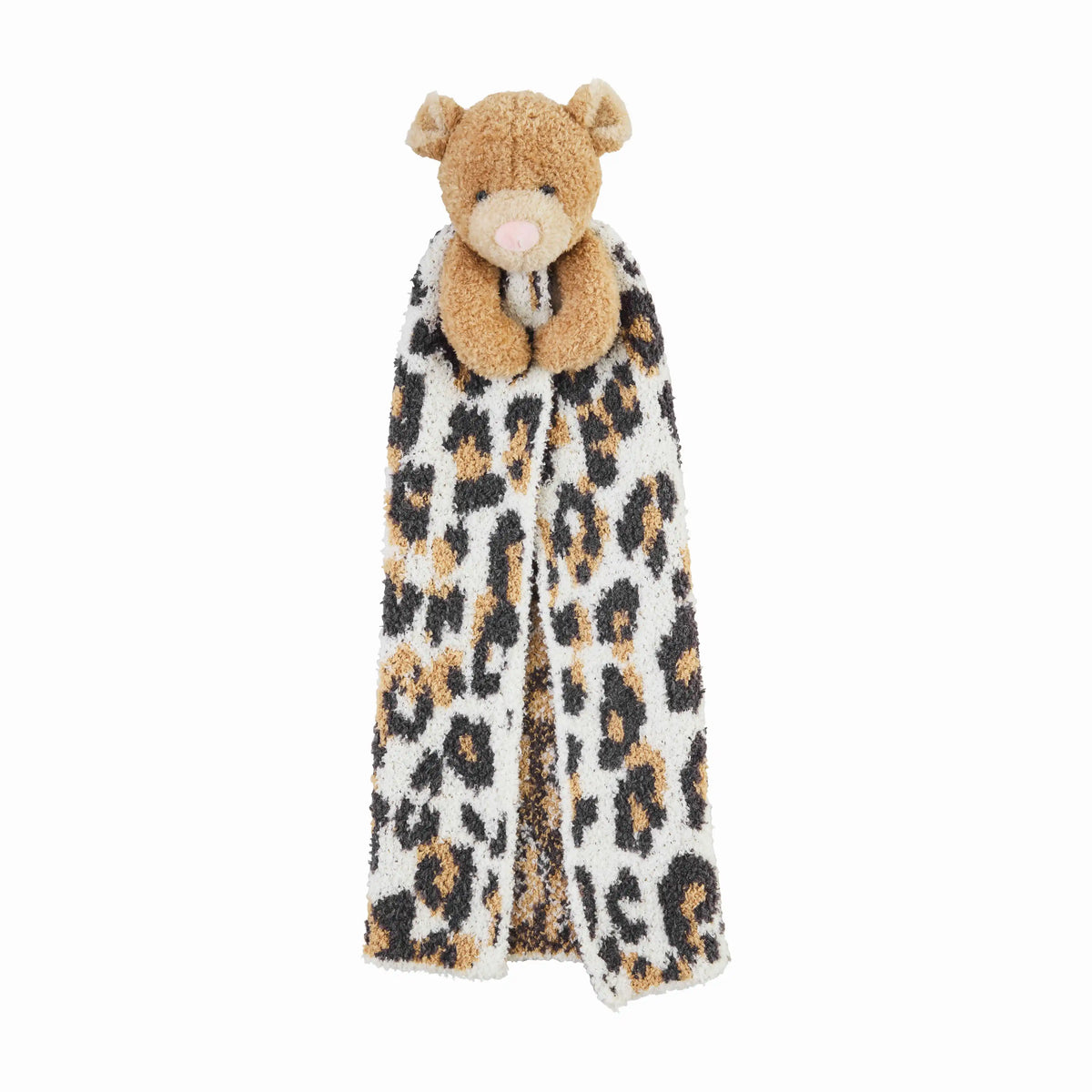 Brown Leopard Bear Lovey Blanket by Mud Pie