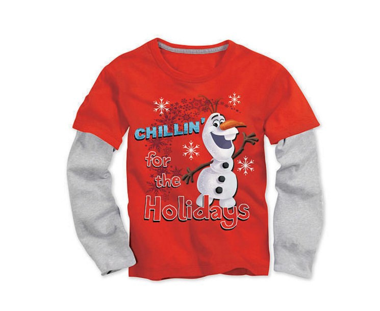 &#39;Chillin&#39; for the Holidays&#39; - Toddler Boys Olaf Disney Frozen Tee