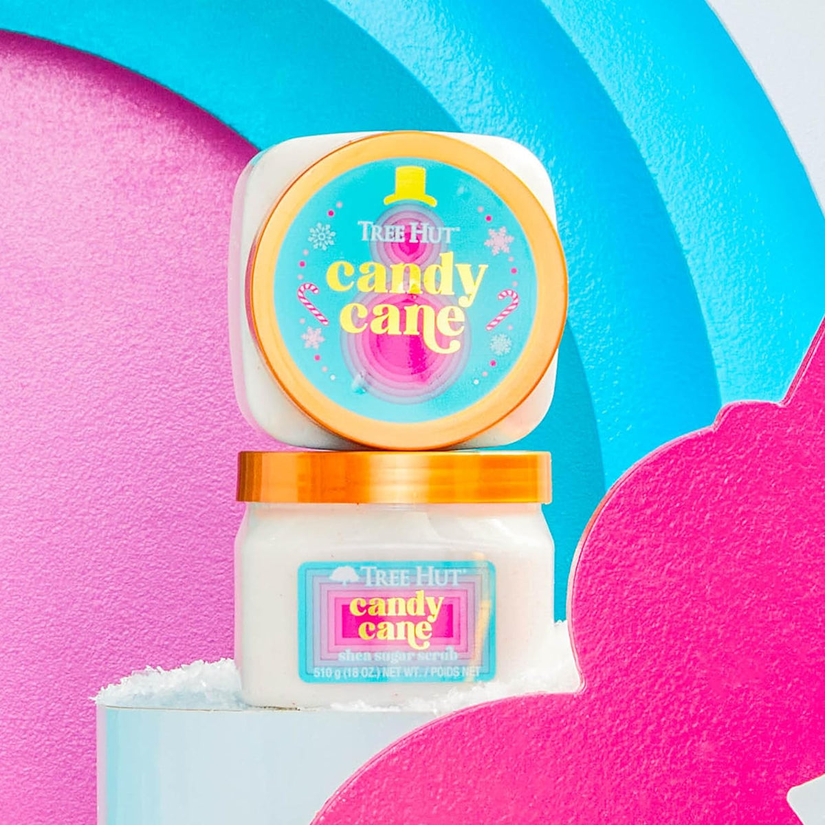 Tree Hut Candy Cane Shea Sugar Body Scrub - 18oz