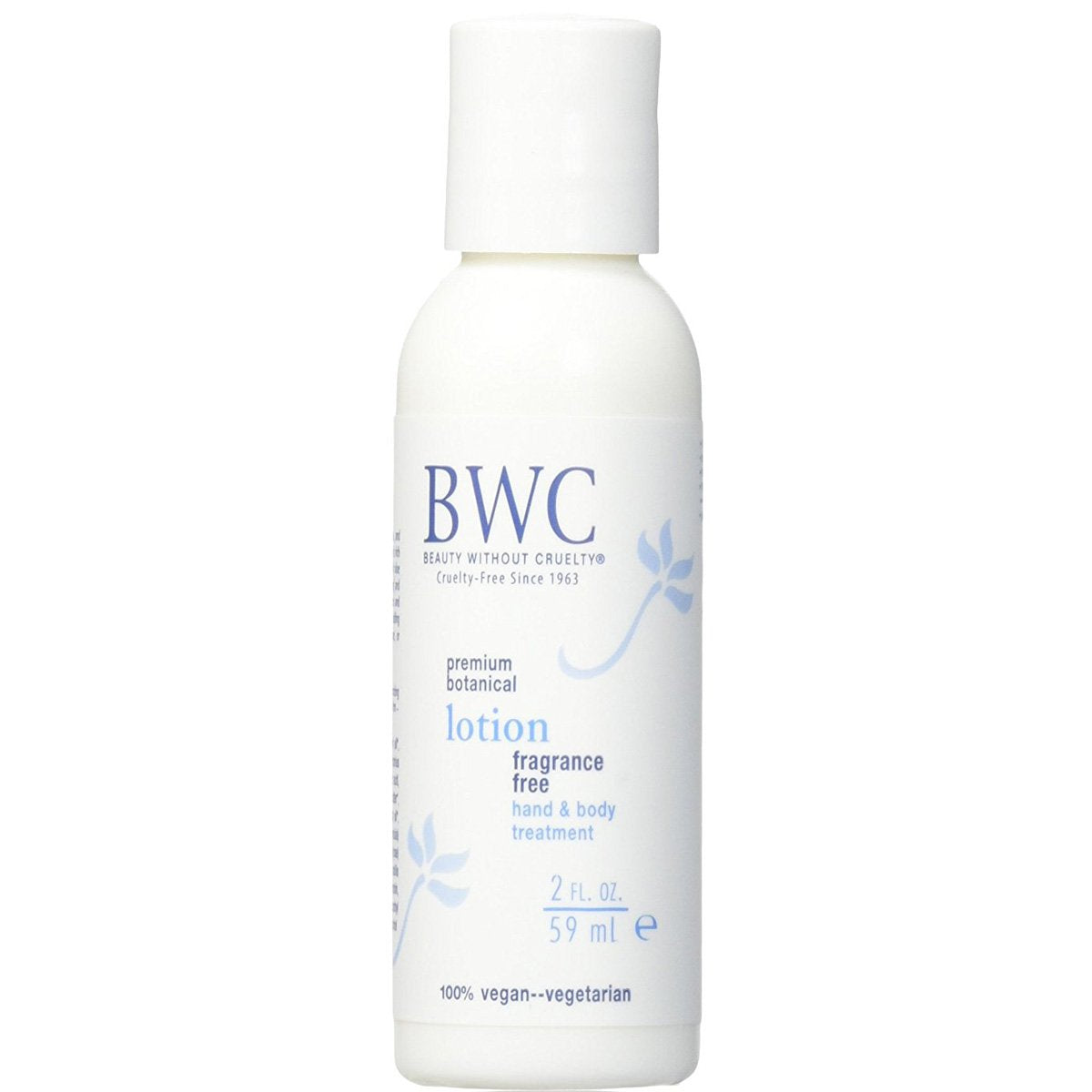 BWC Beauty Without Cruelty Fragrance Free Hand &amp; Body lotion 2 oz Travel Size