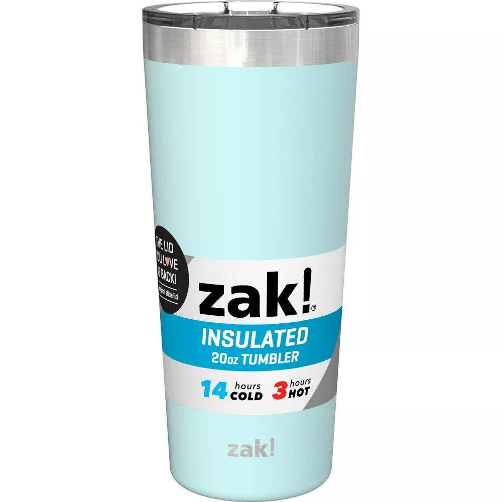 Zak Designs 20oz Stainless Steel Insulated Travel Tumbler with 2-in-1 Lid  for Hot & Cold - Opera
