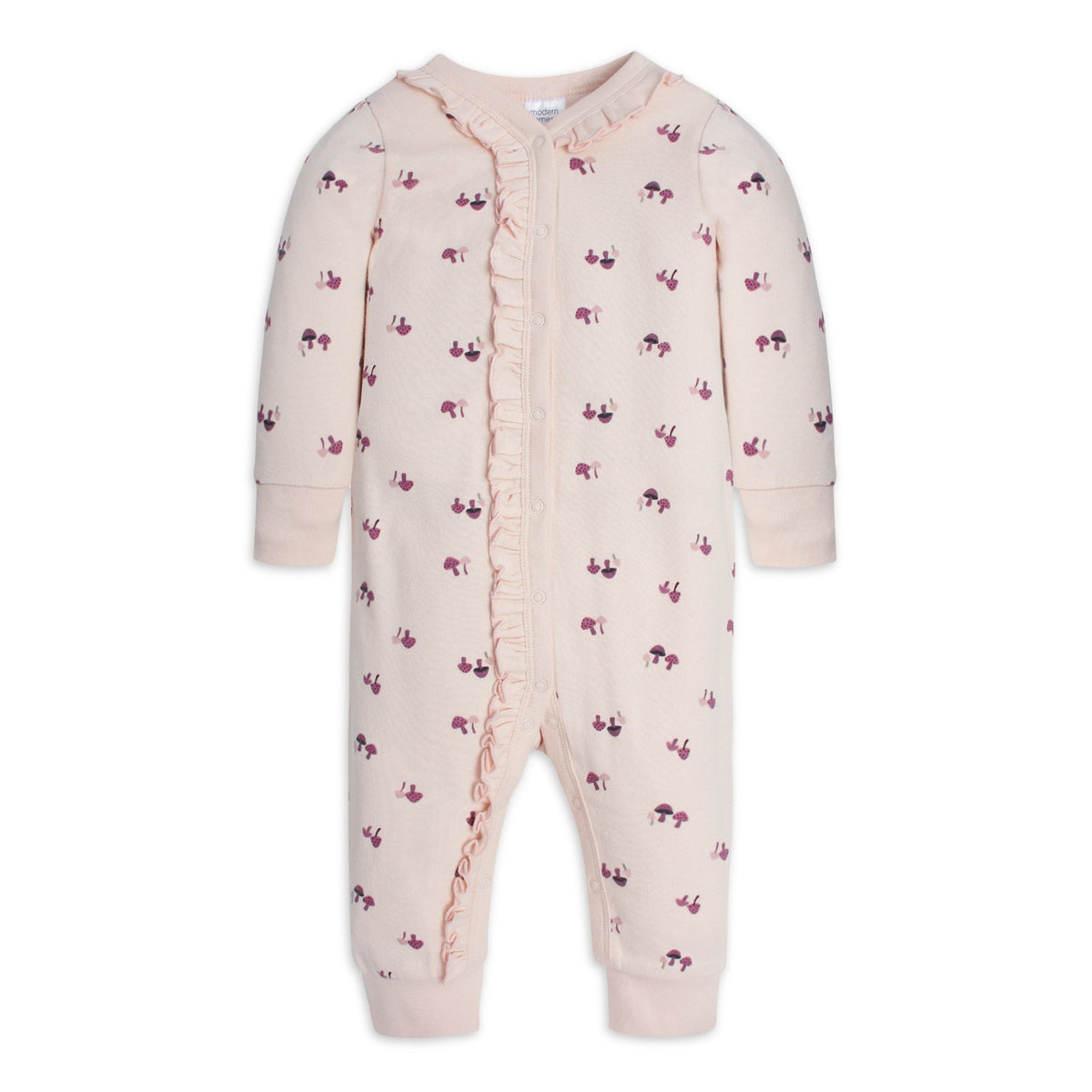 Modern Moments by Gerber Baby Girl Coveralls Pink Mushrooms