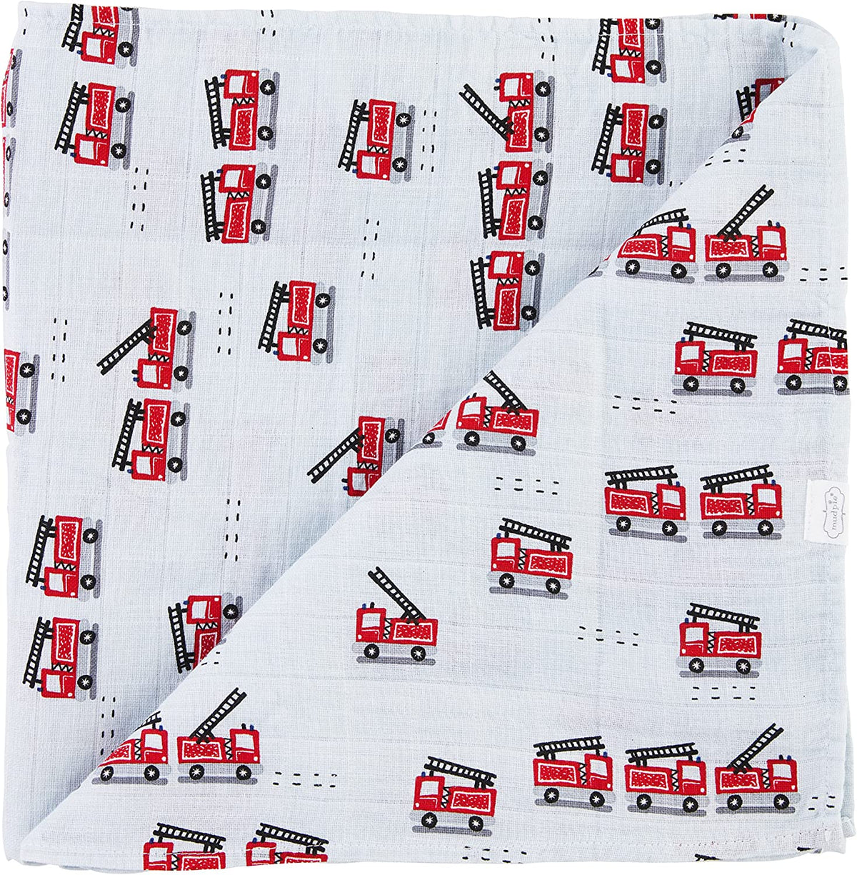 Fire Truck Muslin Swaddle Blanket by Mud Pie