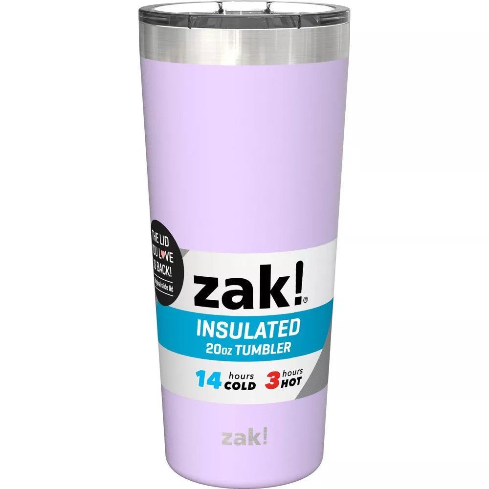 Zak! Designs 20oz Double Wall Stainless Steel Latah Tumbler - Violet