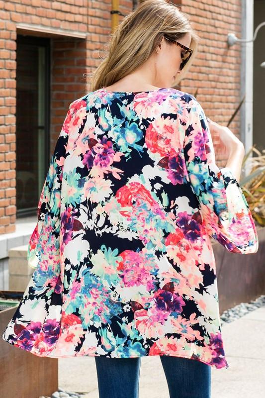 Floral Printed Kimono