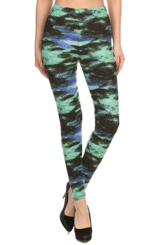 Galaxy Green Buttery Soft Leggings - Loral Boutique