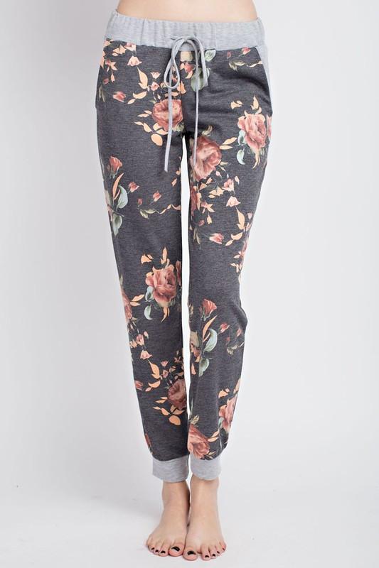 Floral jogger sale pants