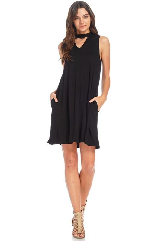 Sleeveless Keyhole Midi