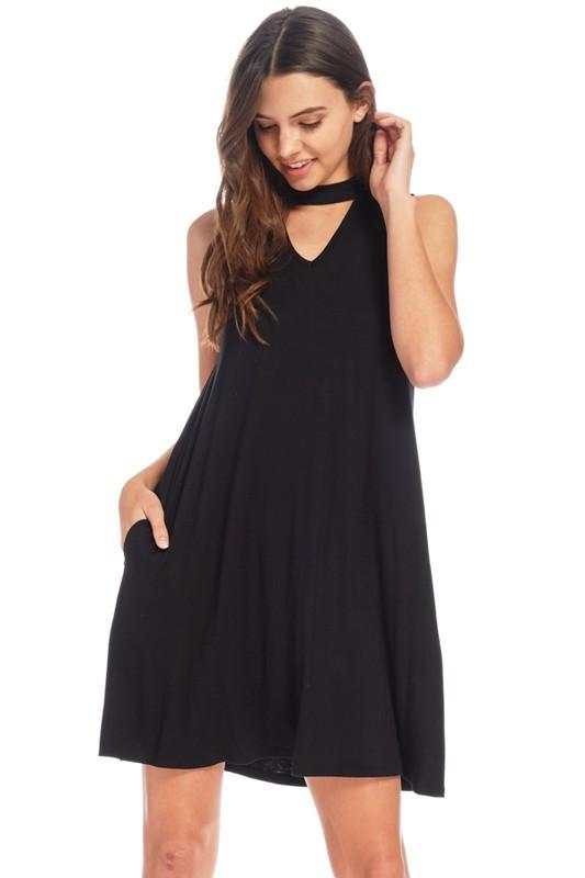 Sleeveless Keyhole Midi