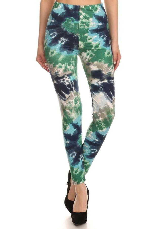 Tie Dye in Green &amp; Blue